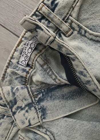 Buz mavisi Kadın Denim Regular Fit Pantolon - Görsel 3