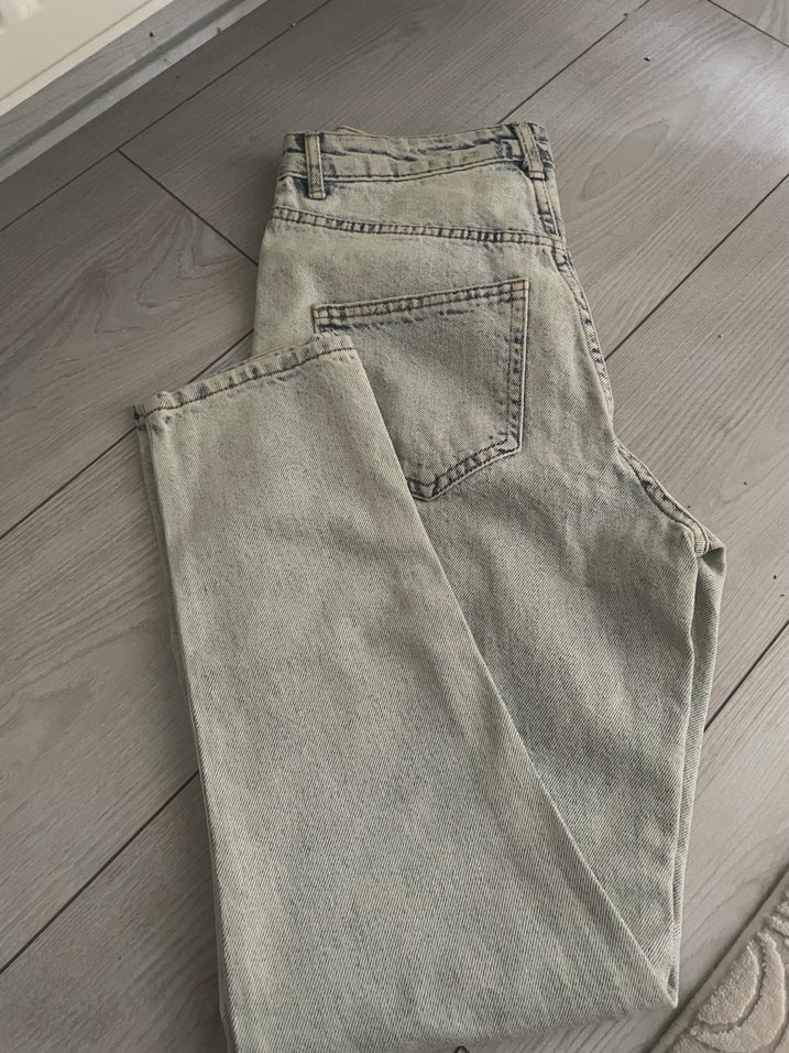 Buz mavisi Kadın Denim Regular Fit Pantolon - Görsel 2