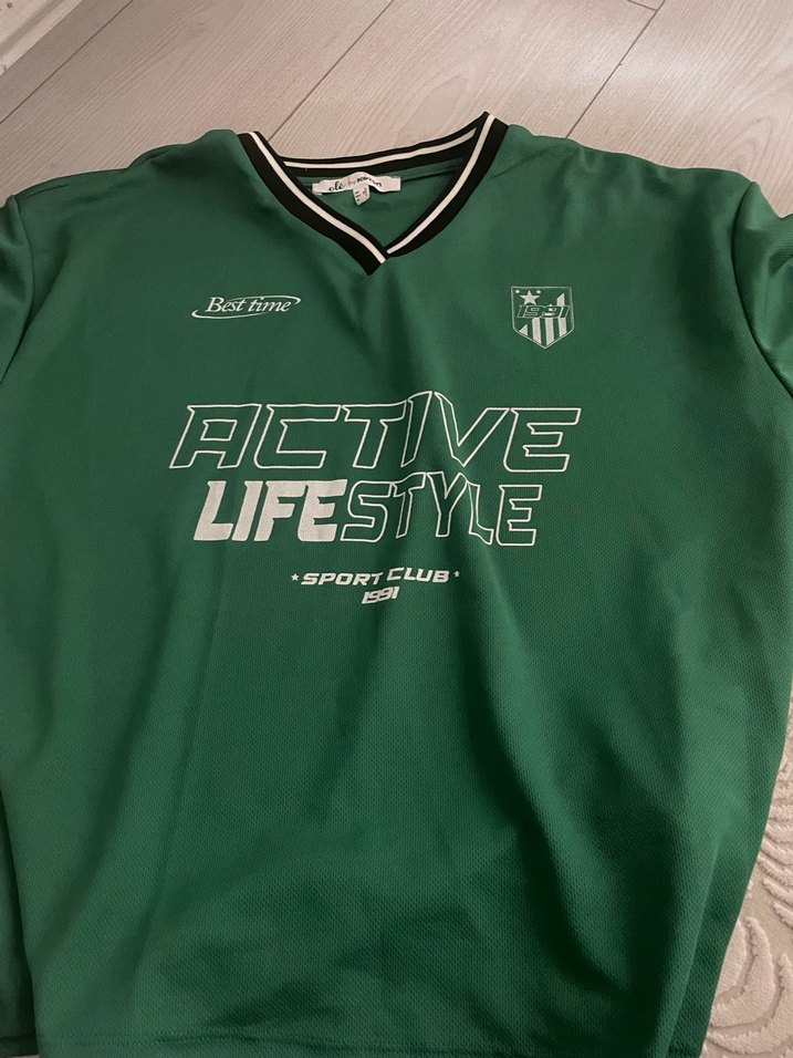 Yeşil Baskılı Kadın Spor Forması - Görsel 2