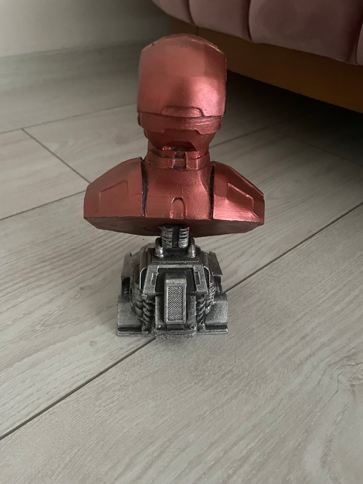 Koyu Kırmızı Iron Man Büstü - Görsel 2