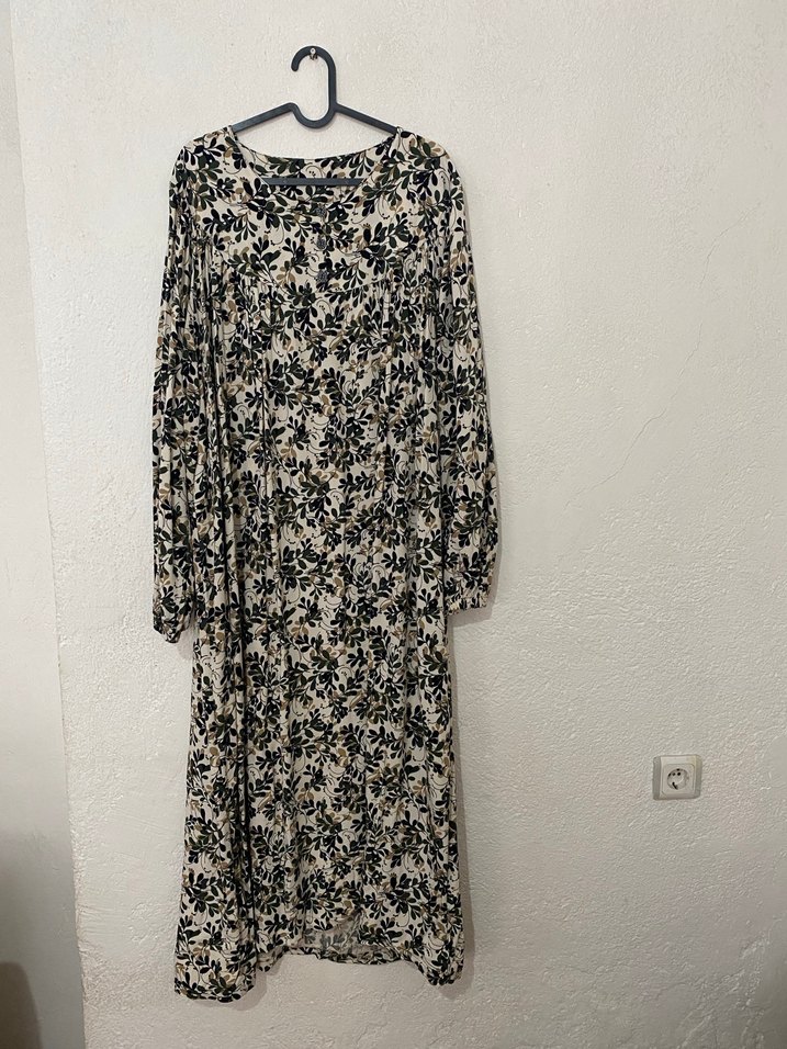 Bohem  Uzun Kollu Baskılı Keten Bluz - Görsel 3