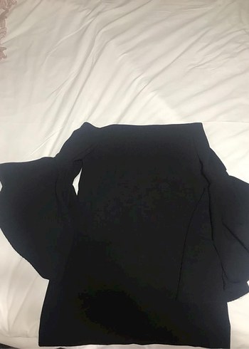 Kadın Siyah Volanlı Mini Abiye Elbise - Görsel 2