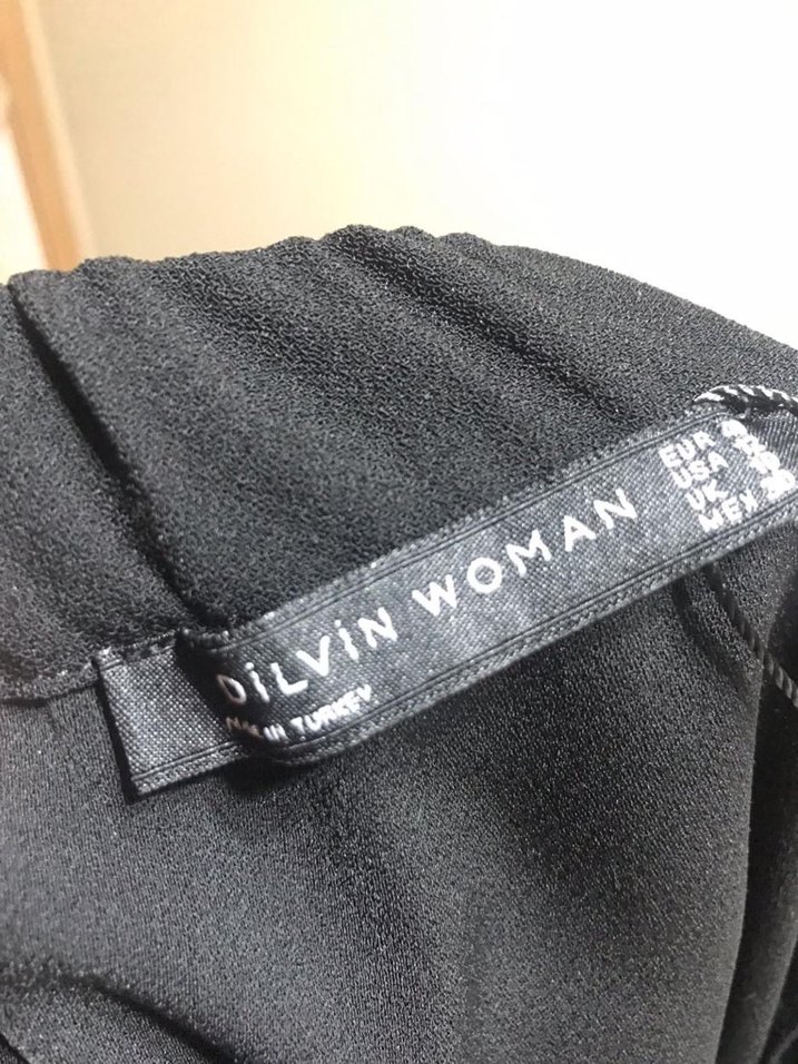 Kadın Siyah Volanlı Mini Abiye Elbise - Görsel 3