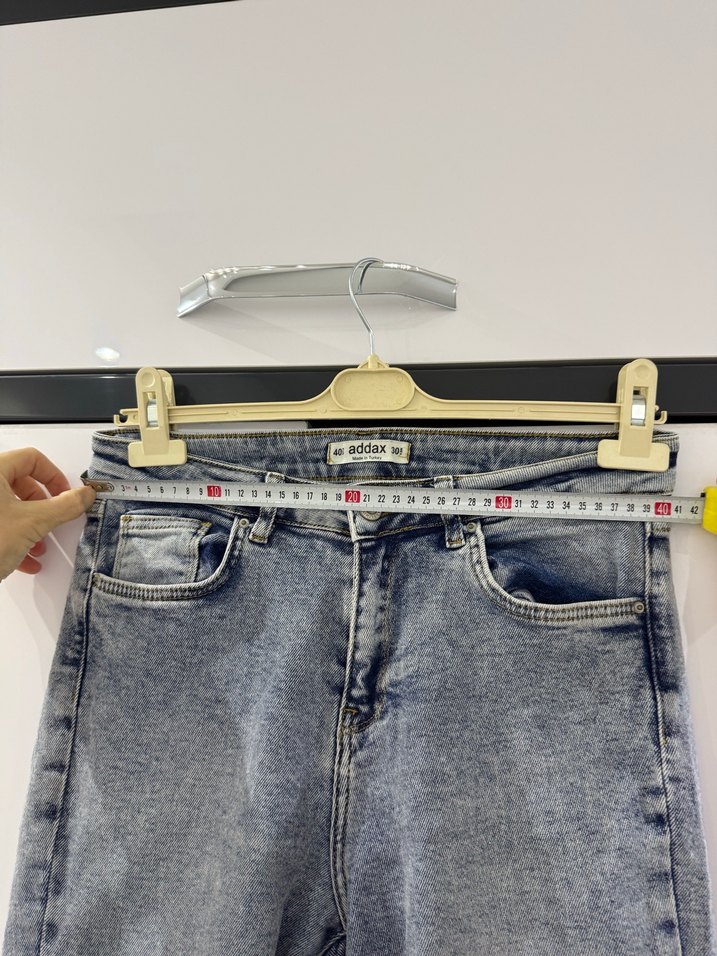 Gri Kadın Kot Pantolon - Görsel 4