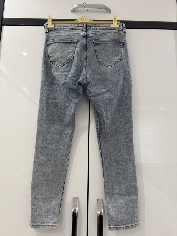 Gri Kadın Kot Pantolon - Görsel 2