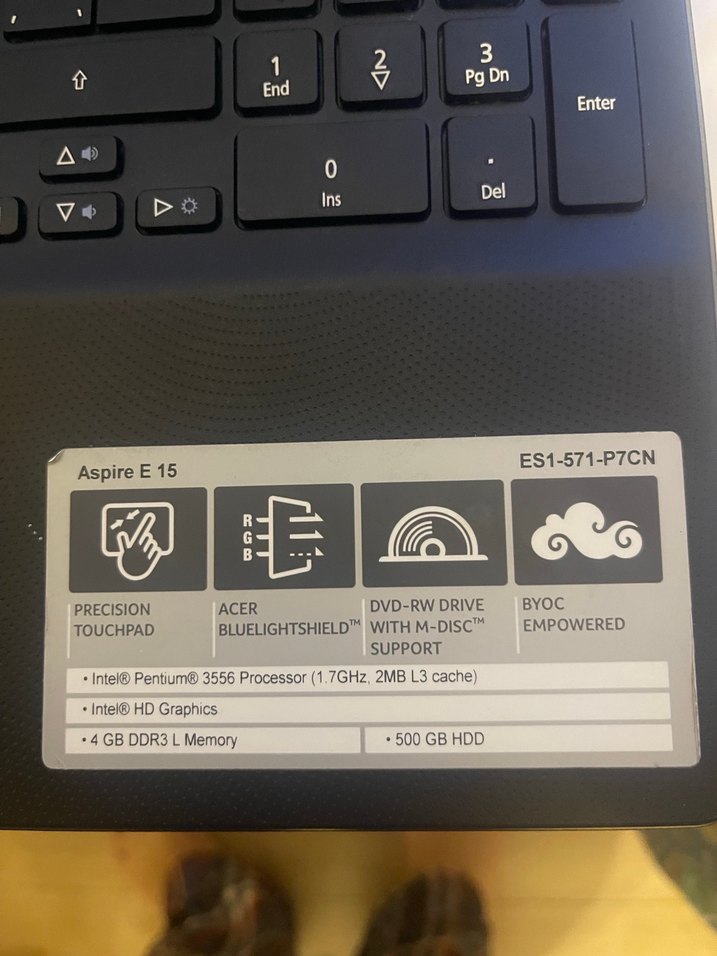 Siyah Acer Dizüstü Bilgisayar - Görsel 2