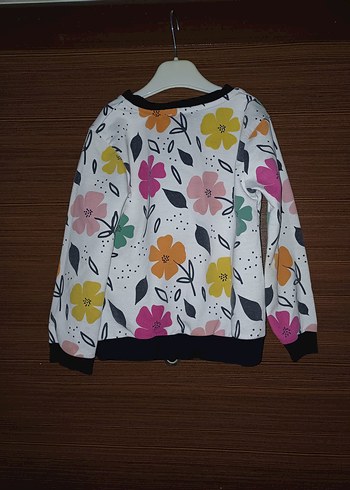 Çiçek Desenli Renkli Kız Sweatshirt - Görsel 2