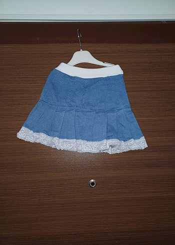 Kız Çocuk Kot Etek Fırfırlı - Görsel 2