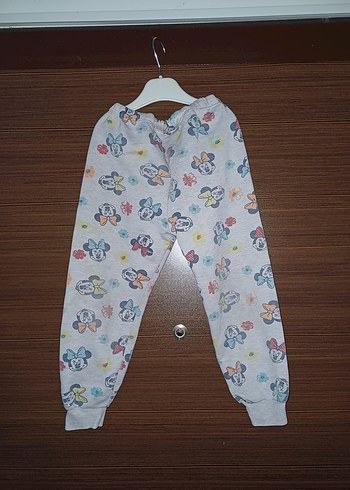 Kız Çocuk Gri Baskılı Rahat Eşofman Altı - Görsel 2