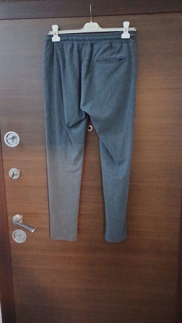 Gri Denim Kumaş Pantolon - Görsel 2