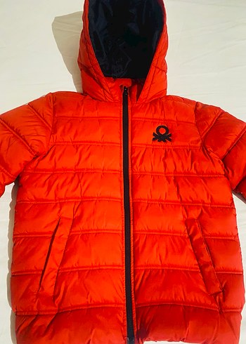 Benetton Erkek Çocuk Kırmızı Fermuarlı Mont