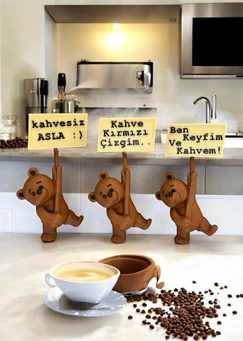 Kahve Temalı Ayıcık Figürleri - Görsel 2