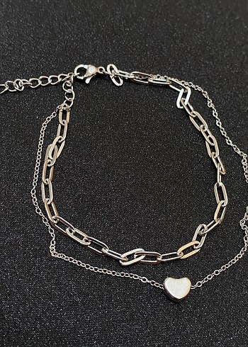 Çelik Kararmaz Gümüş Renk Halhal - Görsel 2