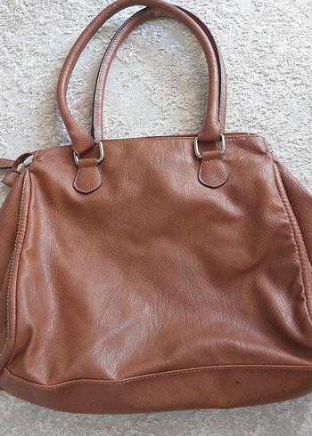 Kahverengi Deri Tokalı Kadın Çanta - Görsel 3