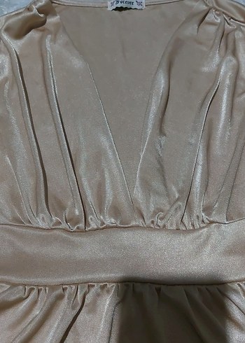 Saeı Parlak V Yaka blüz - Görsel 2