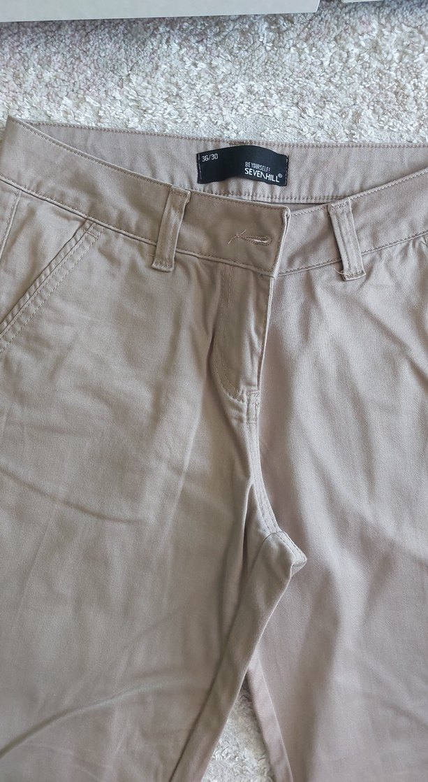 Bej Kadın Kumaş Pantolon - Görsel 2