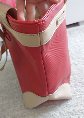 Klasik Kırmızı Deri Kadın Çanta - Görsel 5