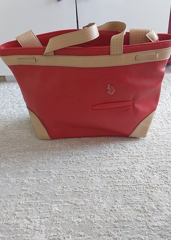 Klasik Kırmızı Deri Kadın Çanta - Görsel 6