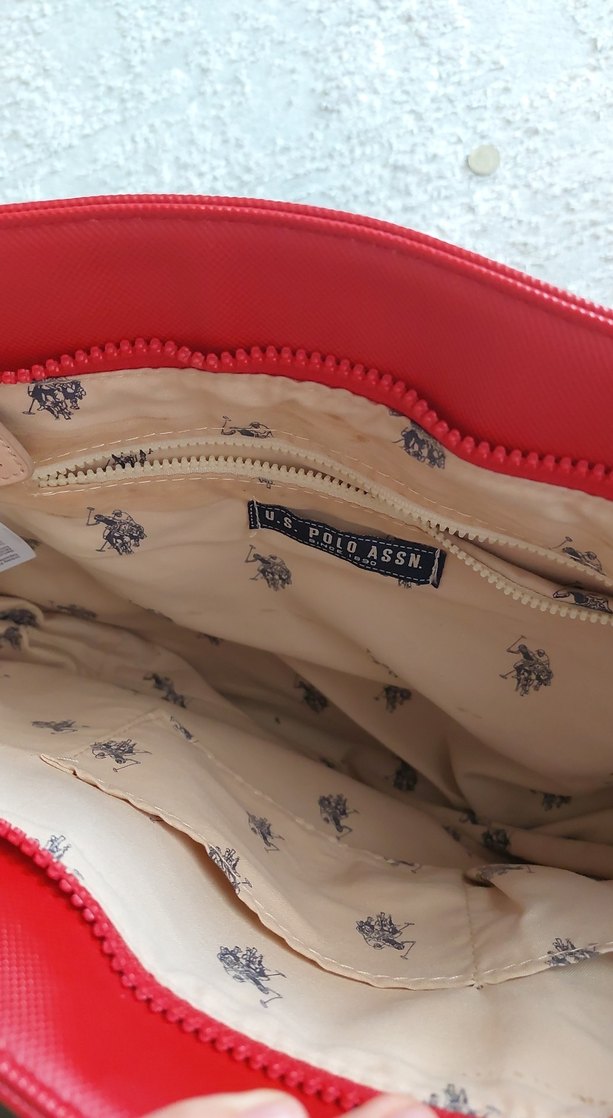 Klasik Kırmızı Deri Kadın Çanta - Görsel 2