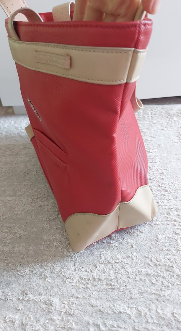 Klasik Kırmızı Deri Kadın Çanta - Görsel 4
