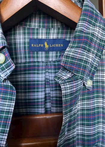 Orjinal Ralph Lauren Erkek Yeşil Pamuklu Uzun Kollu Gömlek - Görsel 3
