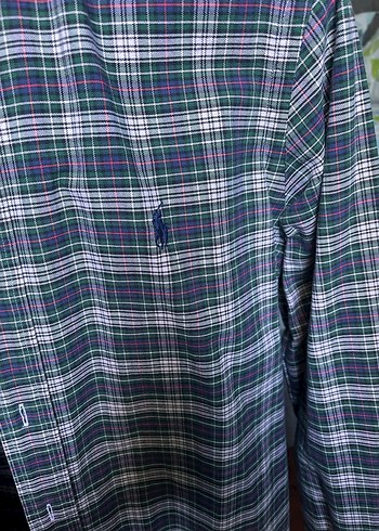 Orjinal Ralph Lauren Erkek Yeşil Pamuklu Uzun Kollu Gömlek - Görsel 2