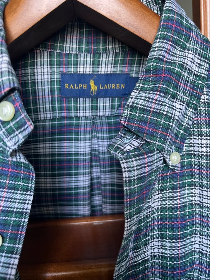 Orjinal Ralph Lauren Erkek Yeşil Pamuklu Uzun Kollu Gömlek - Görsel 3