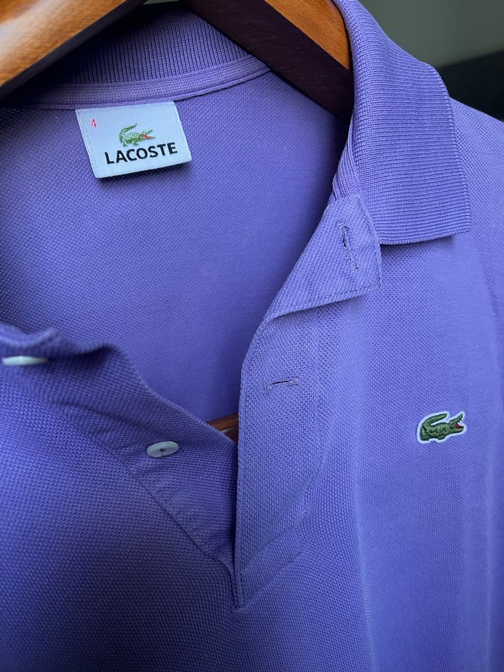 Mor Kısa Kollu Polo Tişört Lacoste - Görsel 2
