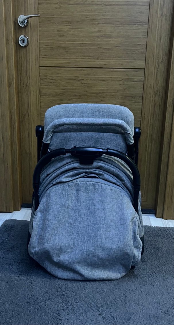 Kabin boy Gri Bebek Arabası Hafif ve Katlanabilir - Görsel 5