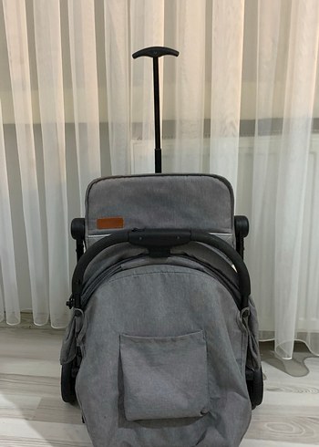 Kabin boy bebek arabası Gri Bebek Arabası Katlanabilir Tasarım - Görsel 5