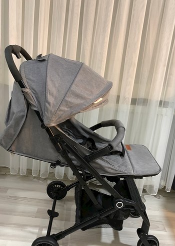 Kabin boy bebek arabası Gri Bebek Arabası Katlanabilir Tasarım - Görsel 4