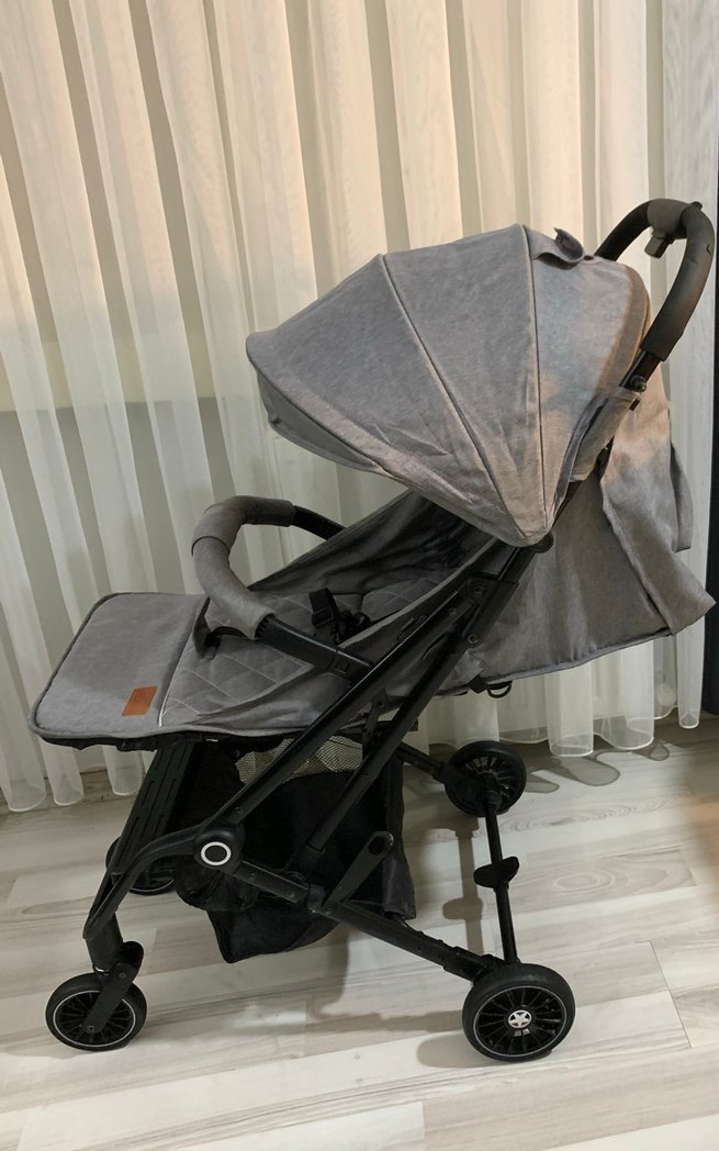 Kabin boy bebek arabası Gri Bebek Arabası Katlanabilir Tasarım - Görsel 2
