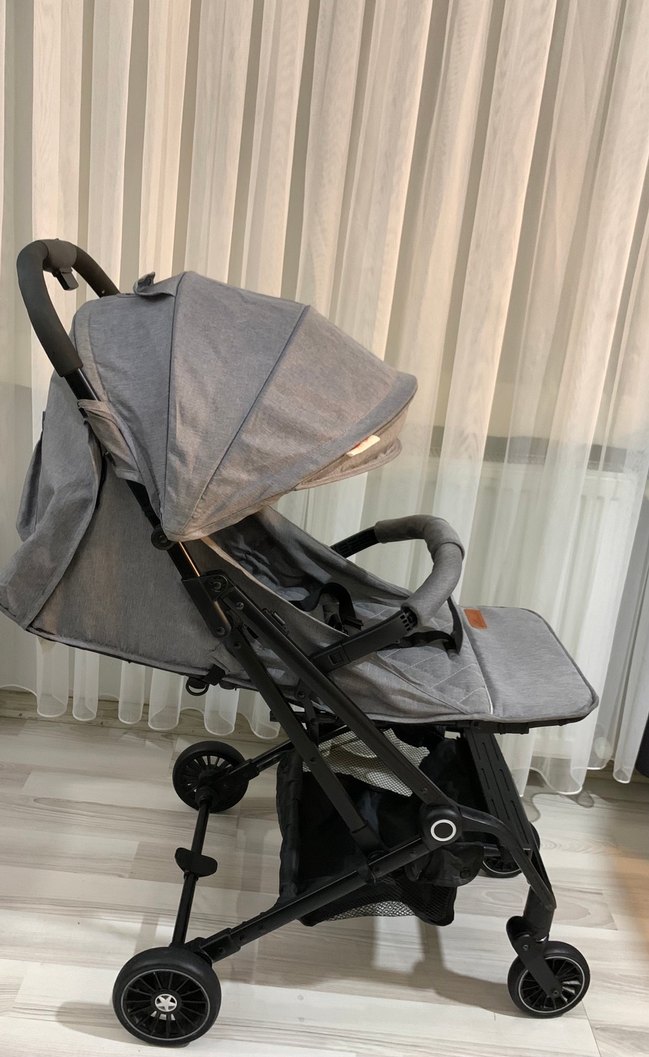 Kabin boy bebek arabası Gri Bebek Arabası Katlanabilir Tasarım - Görsel 4