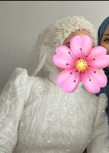 Beyaz Boncuklu Cam Saç Aksesuarı-gelin tacı - Görsel 3