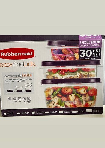 RUBBERMAİD 30 lu saklama kabı seti - Görsel 2