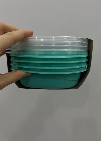 Rubbermaid Turkuaz Tek Bölmeli Yemek Kabı Seti - Görsel 3