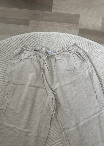 Bershka krem keten pantalon - Görsel 2