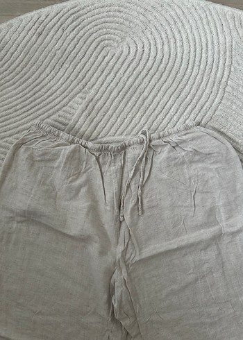 Bershka krem keten pantalon - Görsel 6