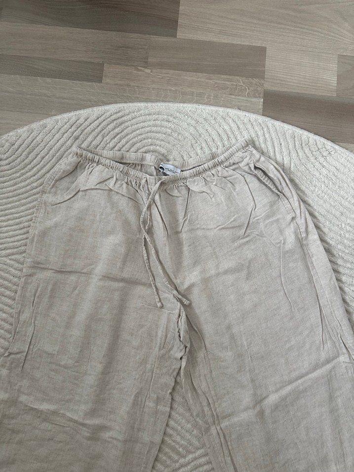 Bershka krem keten pantalon - Görsel 2