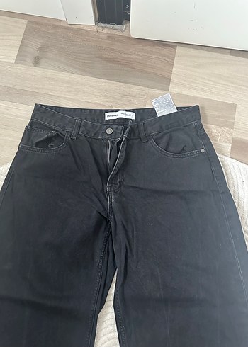 Bershka Siyah Bol Paça jeans - Görsel 2