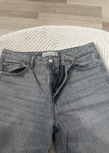 Stradivarius Gri Jeans Pantolon - Görsel 2