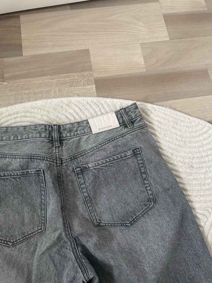 Stradivarius Gri Jeans Pantolon - Görsel 4