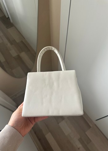 Beyaz Mini Kol Çantası - Görsel 2