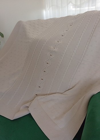 Beyaz Pamuklu Çocuk Battaniyesi - Görsel 2
