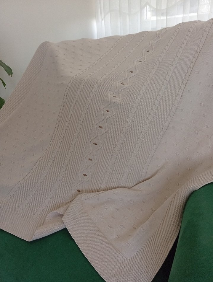 Beyaz Pamuklu Çocuk Battaniyesi - Görsel 2