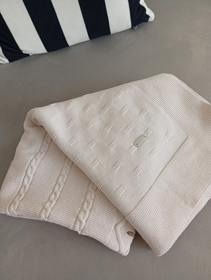 Beyaz Pamuklu Çocuk Battaniyesi - Görsel 4