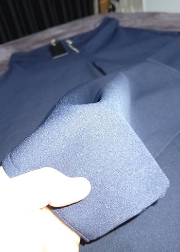 Lacivert Kadın Kumaş Pantolon Rahat Kesim - Görsel 4