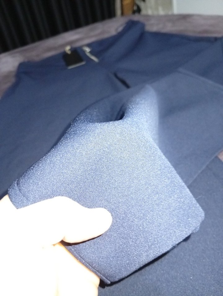 Lacivert Kadın Kumaş Pantolon Rahat Kesim - Görsel 4