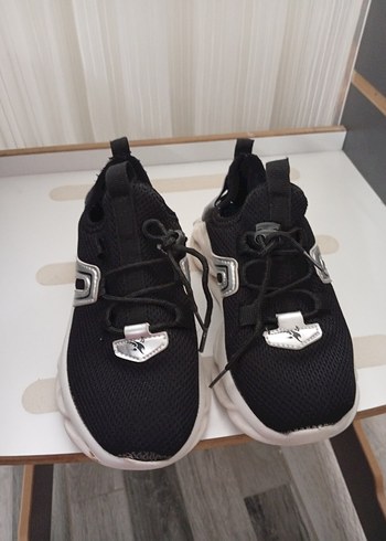 Siyah Gri Elastik Bağcıklı Spor Ayakkabı - Görsel 6