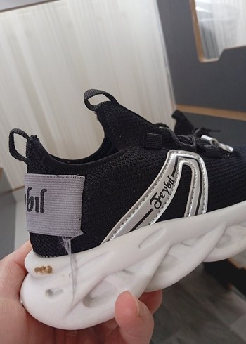 Siyah Gri Elastik Bağcıklı Spor Ayakkabı - Görsel 5